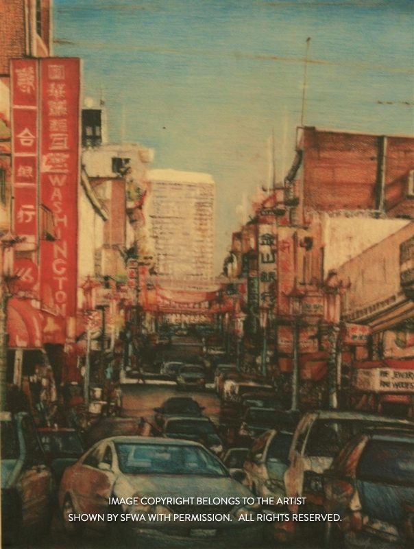 ZepedaJe_GrantStreet,Chinatown,SanFrancisco_Pastel_24x18