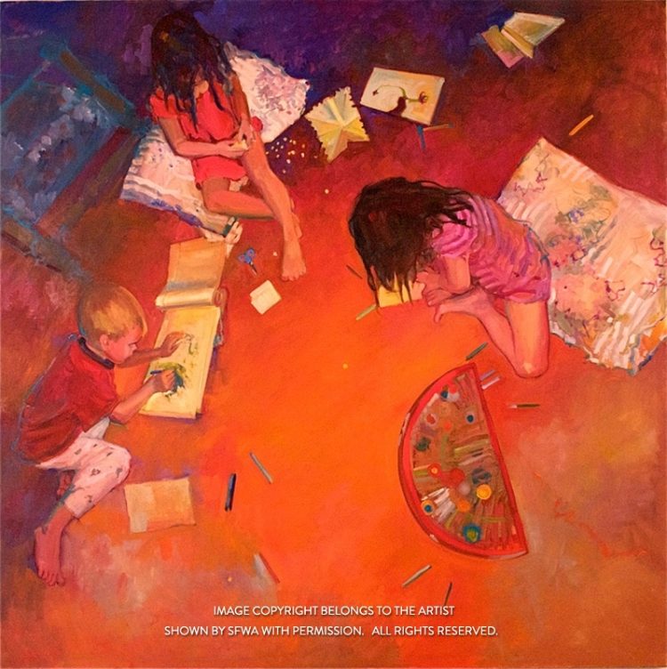 LackKathleenPaperandPensOil48x48_3