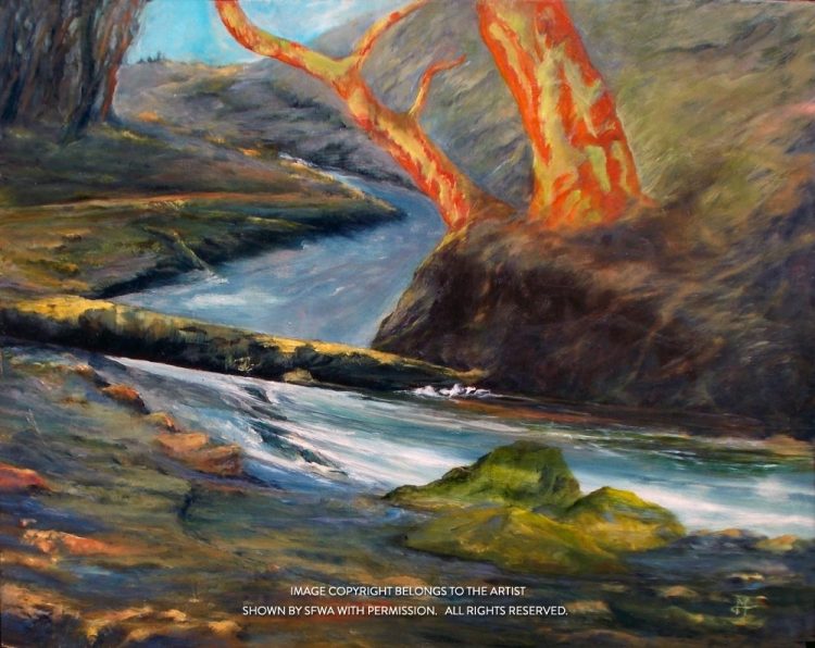 MorenoCa_Holding_Oil_21x17