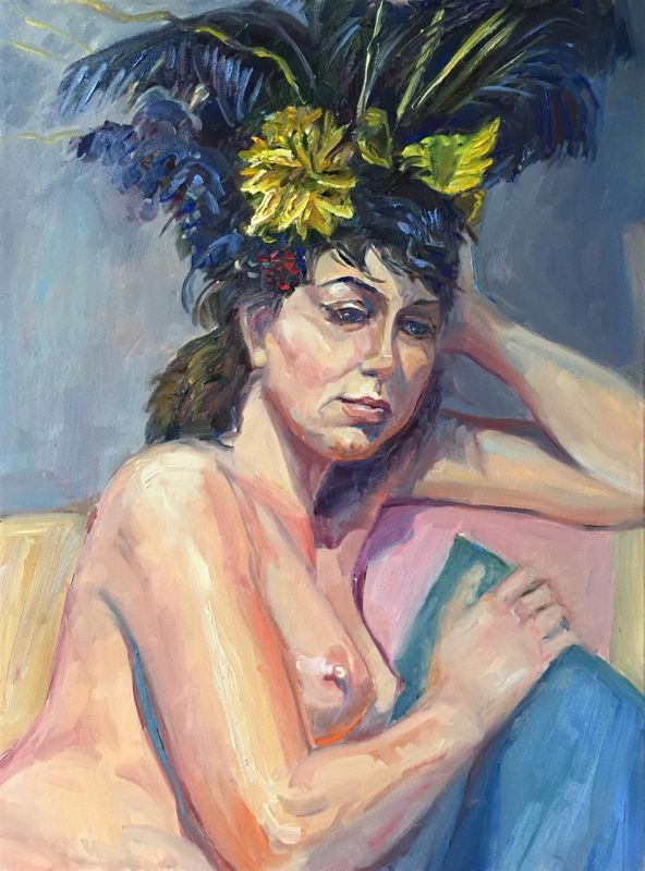 Sabre_Iris_Headdress_Oil_30.5x24.5