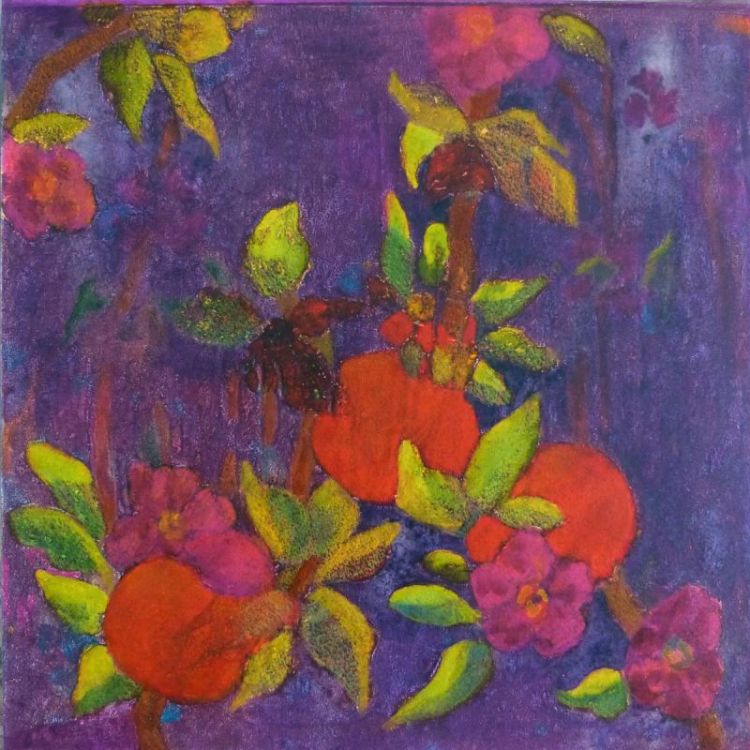 CoggeshallKa_Oranges-Violet_Oil_12x12