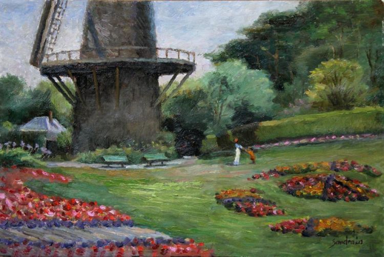 LoSa_Dutch-Windmill-in-Golden-Gate-Park_Oil_16x22