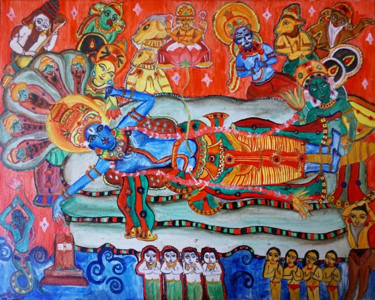 SrinivasanSw-Vishnu-Mural_Oil_16x20