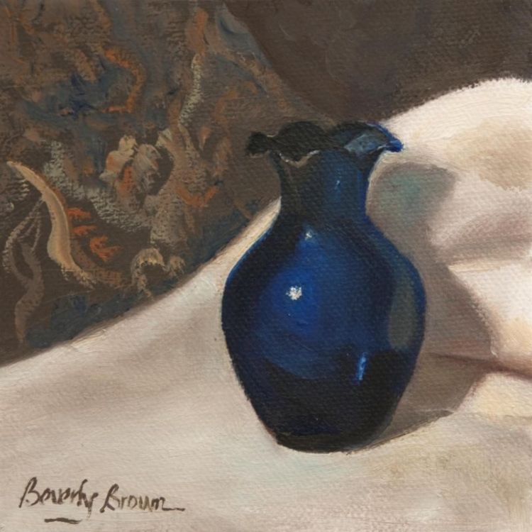 BrownBe-Blue-Vase_Oil_5x5