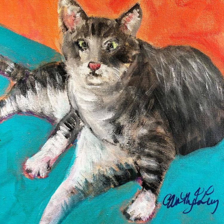 Worthington-LevyCa-Hendrix-1-Bathing-Kitty_Acr_12x12