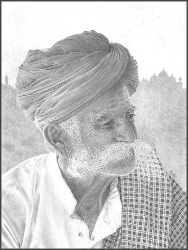 ArthurJen-Rajasthan-Man_pencil-21x21