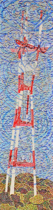 WolfTh-Electromagnetism-in-the-form-of-Sutro-Tower_Oil48x12