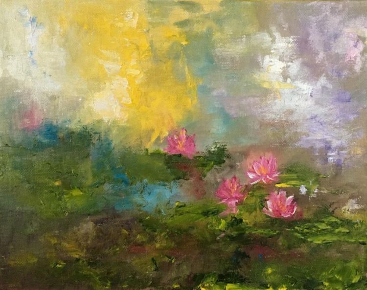 BridonMa-Water-Lily-Series-Sunrise_Oil_8x10