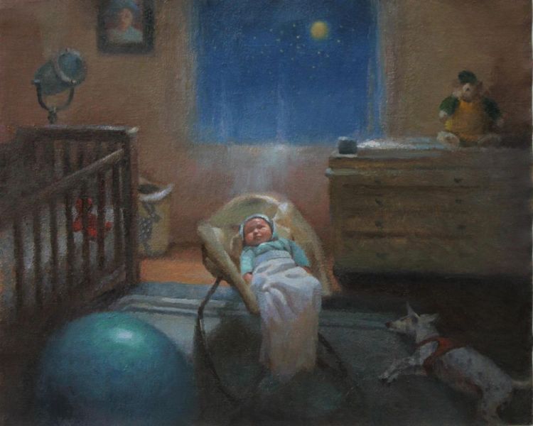 LoSa-On-The-Night-You-Were-Born_Oil_16x20