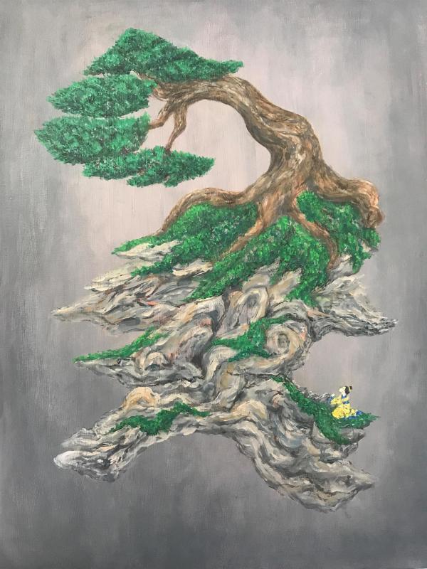 LeeMa-Bonsai-Evocation_Acr_30x24