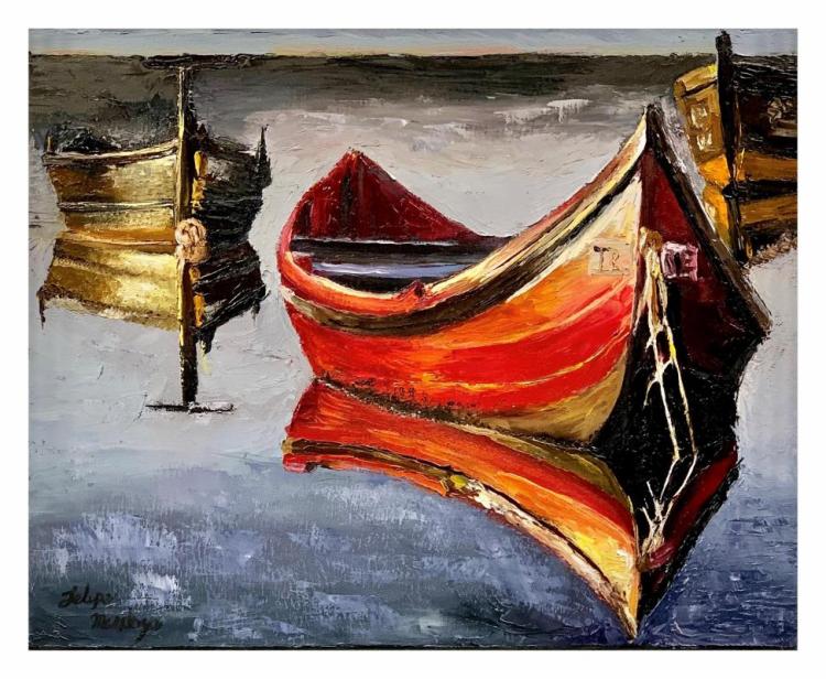 MendozaFe-Boats_Oil_16x20