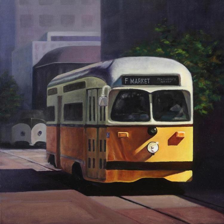 YoonJi-Yellow-Trolley_Oil_16x16