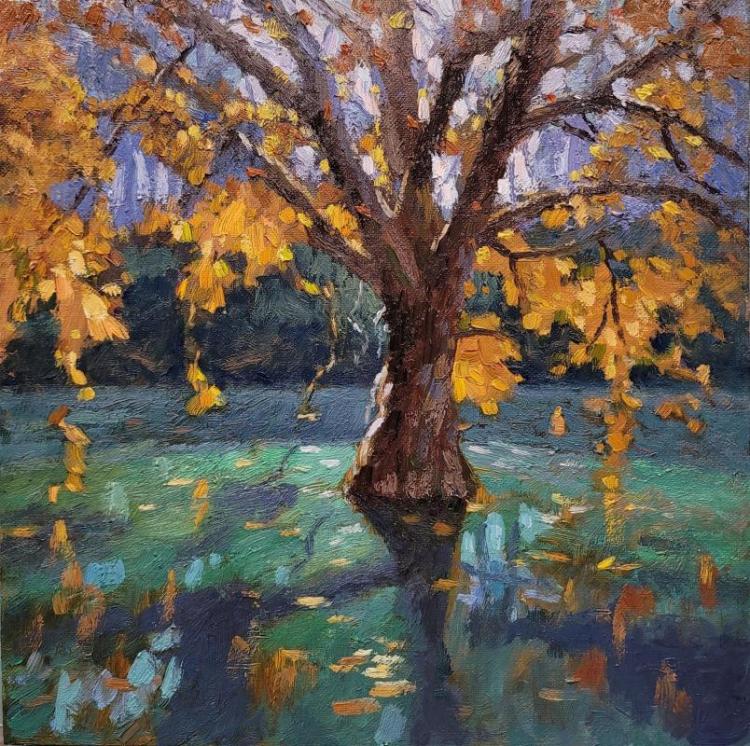 LoSa-Golden-Leaves-in-Golden-Gate-Park_Oil_12x12