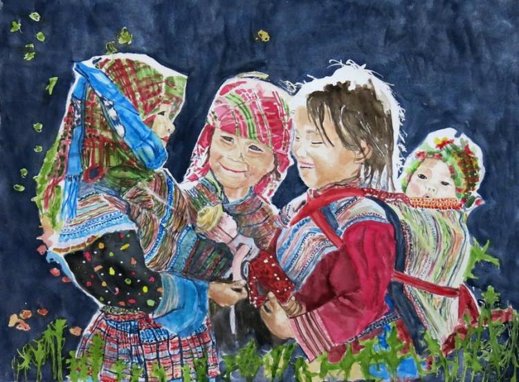 Lubanski-WengerBa-Four-Girls-and-a-Doll_WC_22x28
