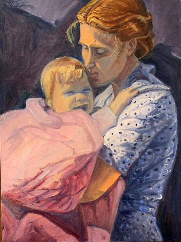 SabreIr-Mom-and-Me_Oil_25x19