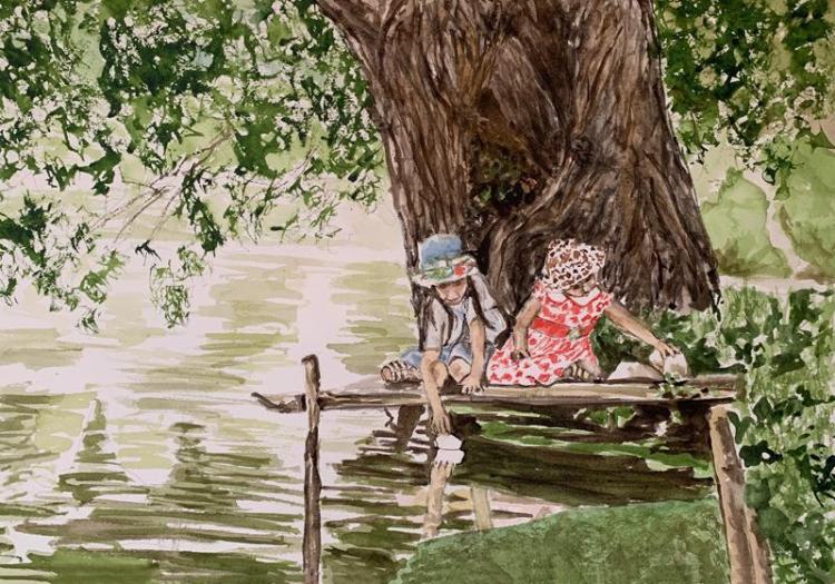 Lubanski-WengerBa-Two-friends-floating-boats-under-a-tree-250525135455_1