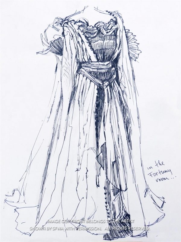 CoggeshallKa_FortunyGown_PencilDraw_12x16