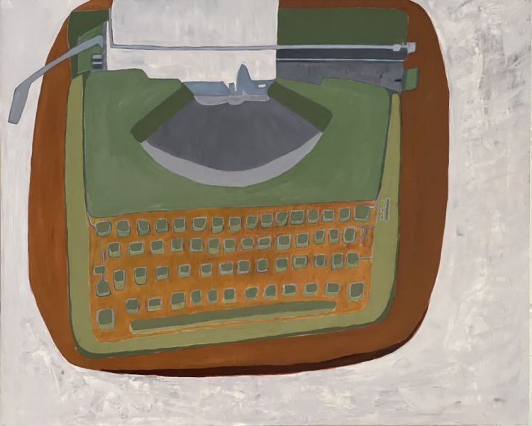 KRazoTypewriterThirdOilonWoodPanel1622x20222021