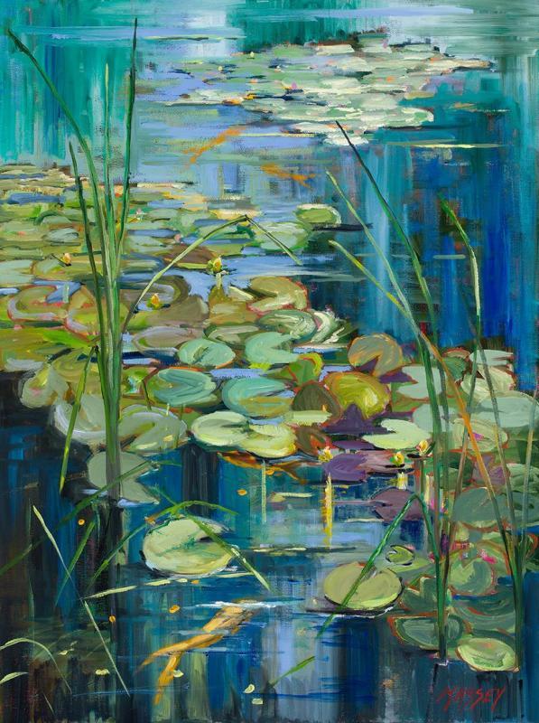 MasseyMa-Blue-Lillies_Oil_24x18